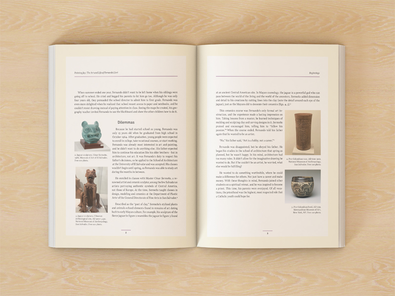 Fernando Llort biography interior spread