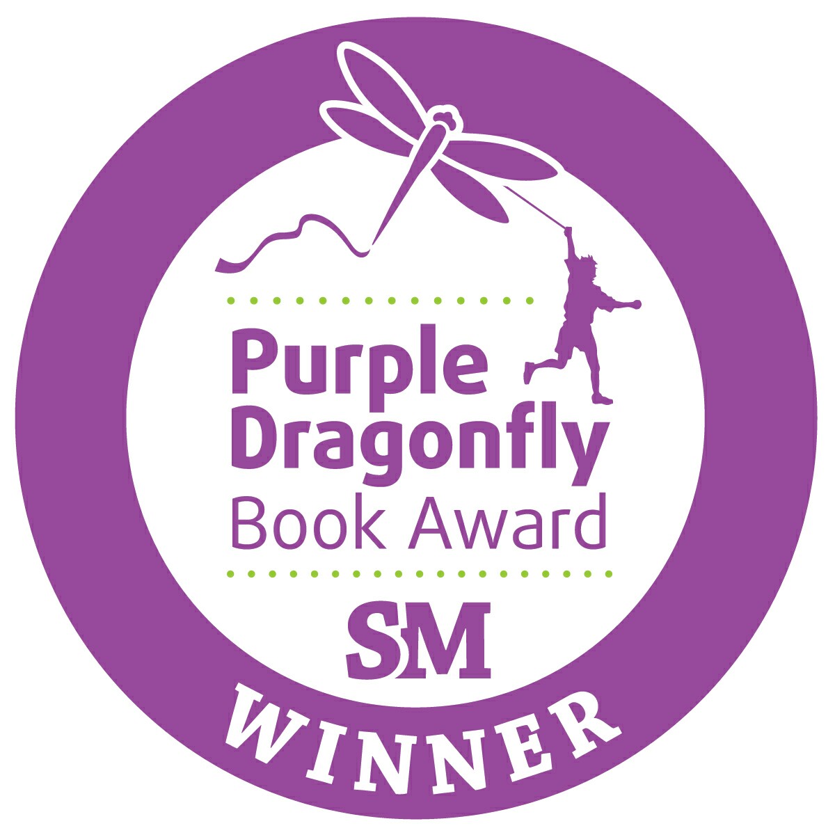 Purple Dragonfly Book Award medallion