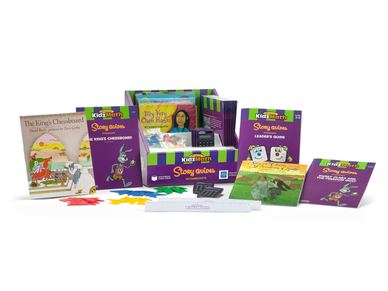 KidzMath story guides package showing components