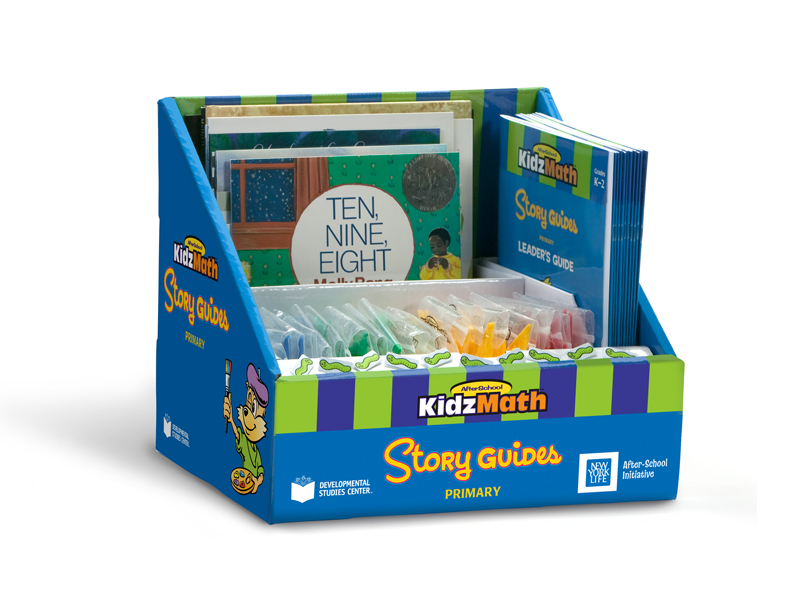 KidzMath story guides package shown in the box