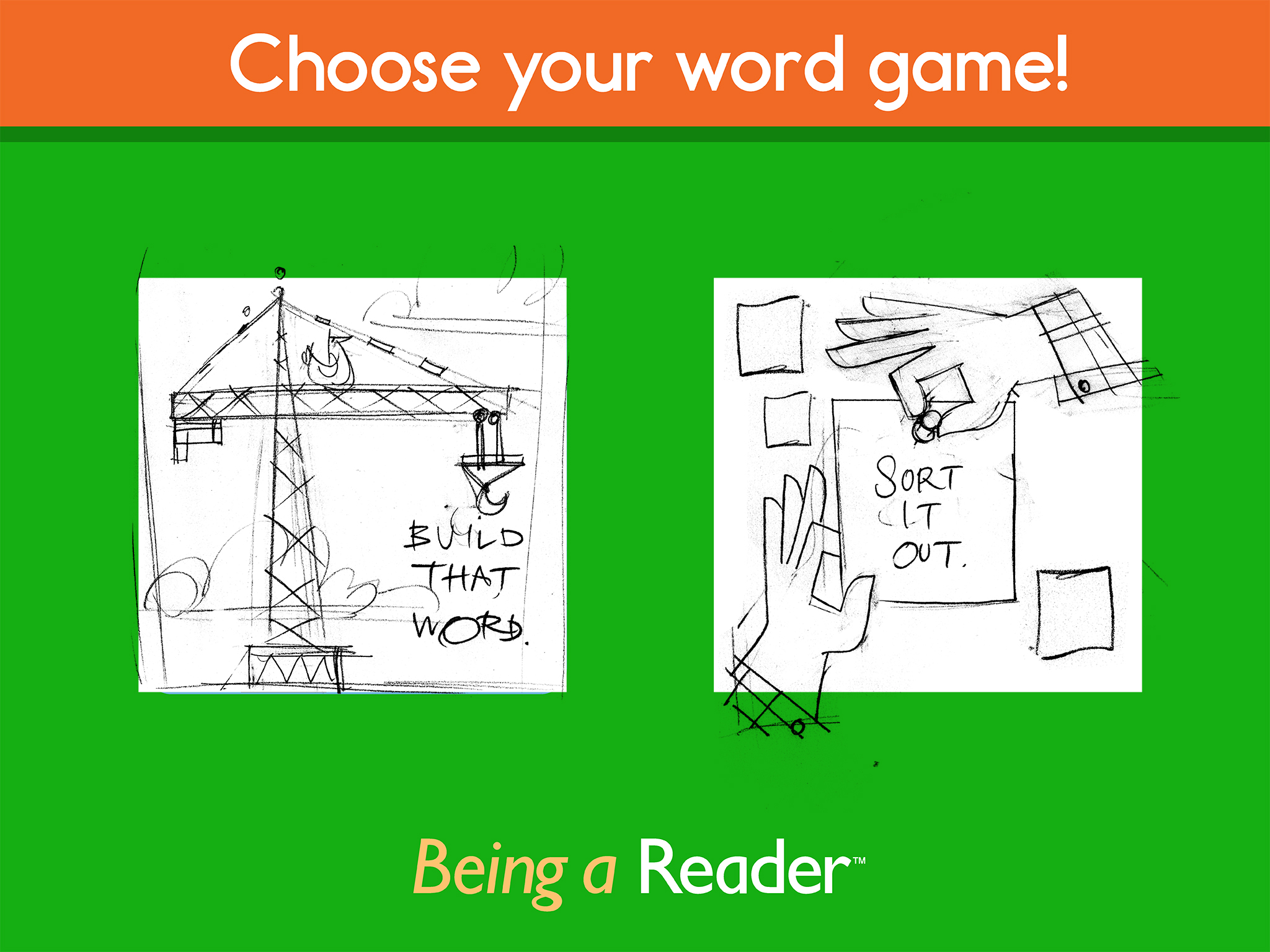 word game app screen wireframe