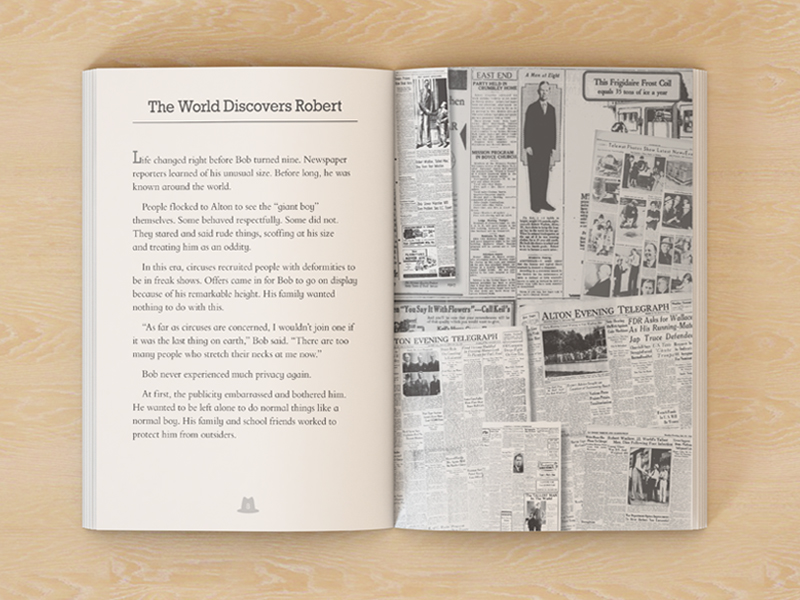 Robert Wadlow biography book pages